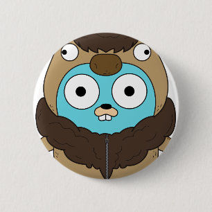 Buffalo Gopher 6 Cm Round Badge