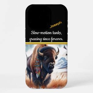 Buffalo Grazing in Mountain Valley iPhone 16 Pro Max Case