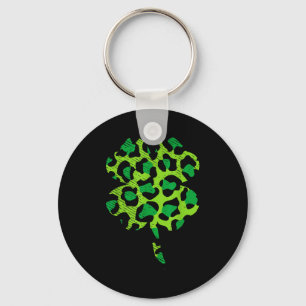 Buffalo Green Leopard Plaid Shamrock Cool St Patri Key Ring