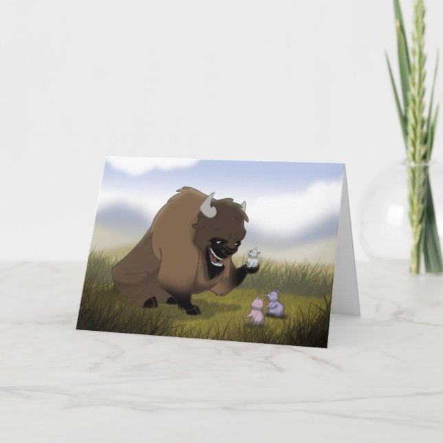 Buffalo Greeting Card (Front)