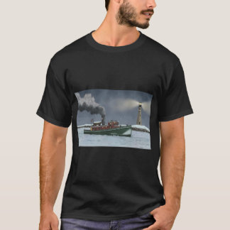Buffalo Harbor Steam Tugboat and Lighthouse T-Shirt