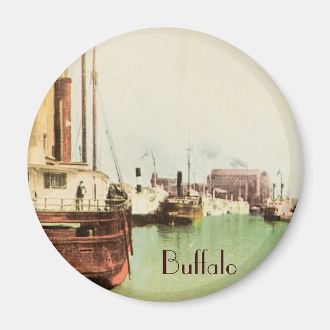 Buffalo Harbour Vintage Magnet (Front)