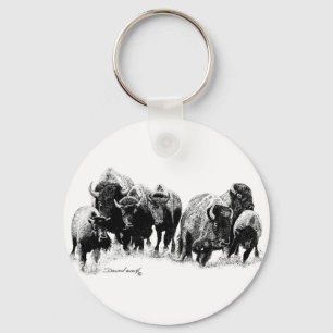Buffalo Herd Key Ring
