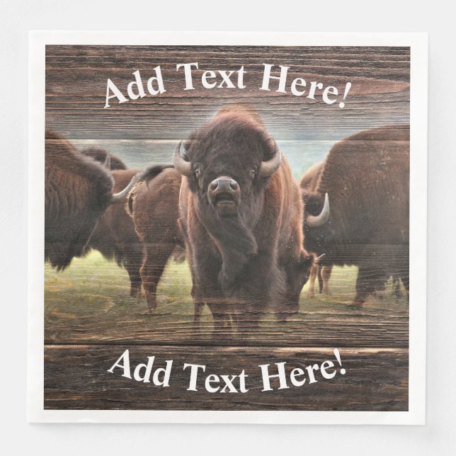 Buffalo Herd Napkin (Front)