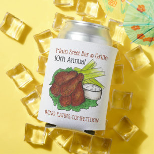 Buffalo Hot Chicken Wings Wing Eating Competition Can Cooler