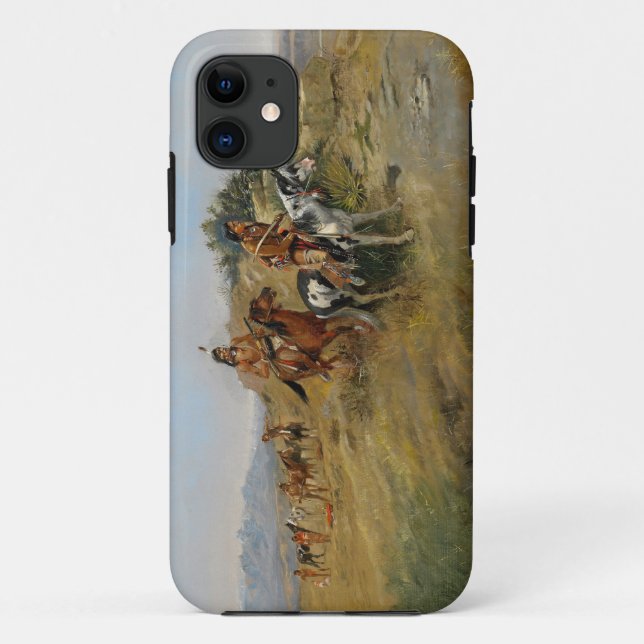 Buffalo Hunt, 1891 (oil on canvas) Case-Mate iPhone Case (Back)
