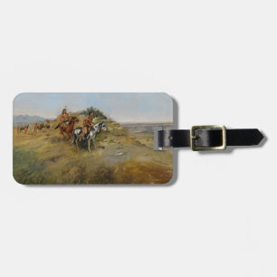 Buffalo Hunt, 1891 (oil on canvas) Luggage Tag