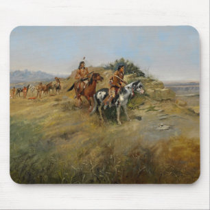 Buffalo Hunt, 1891 (oil on canvas) Mouse Mat