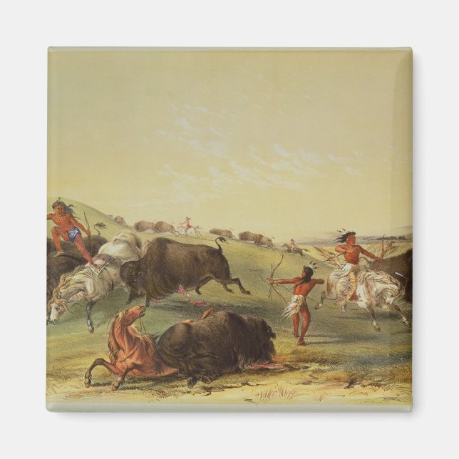 Buffalo Hunt Magnet (Front)
