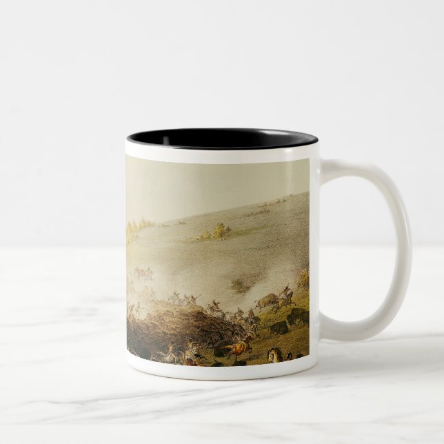 Buffalo Hunt, Surround, c.1832 Two-Tone Coffee Mug (Right)