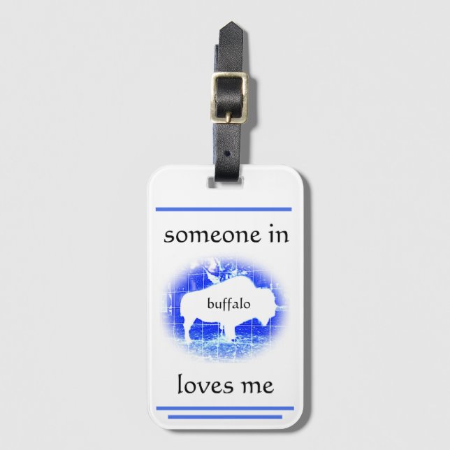 Buffalo Love 23 A Luggage Tag (Front Vertical)