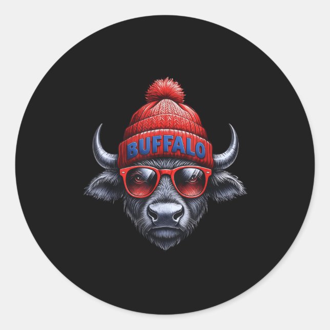 Buffalo Lovers For Men Women Toddler Youth Kids Bo Classic Round Sticker (Front)