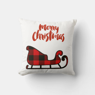 Buffalo Lumberjack Plaid Merry Christmas Pillow