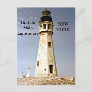 Buffalo Main Lighthouse, New York Postcard