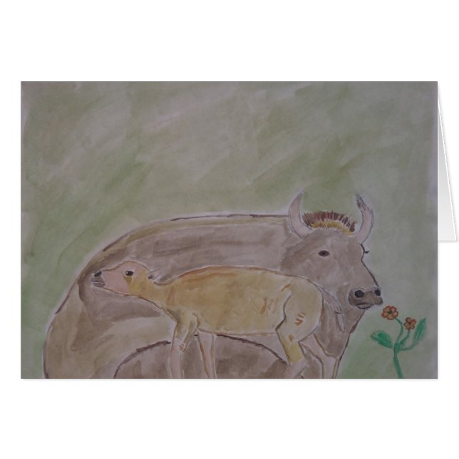 buffalo mother and calf (Front Horizontal)