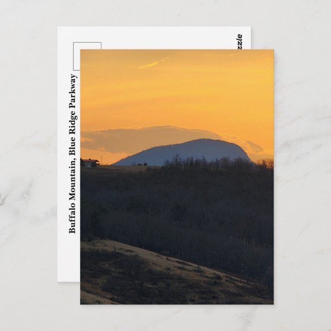 Buffalo Mountain at Sunset Postcard (Front/Back)
