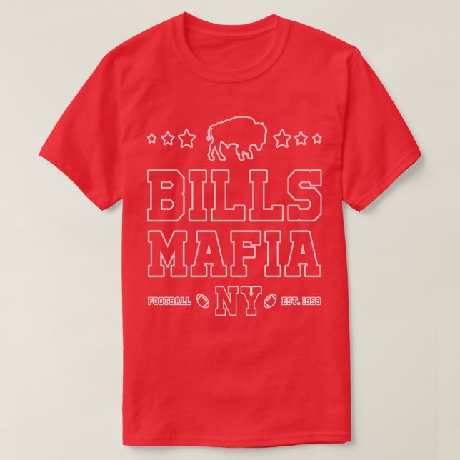Buffalo Movement White Text T-Shirt (Design Front)