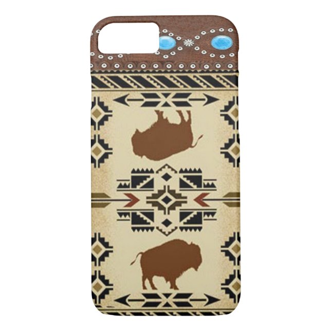 "Buffalo" Native American Western iPhone 7 case (Back)