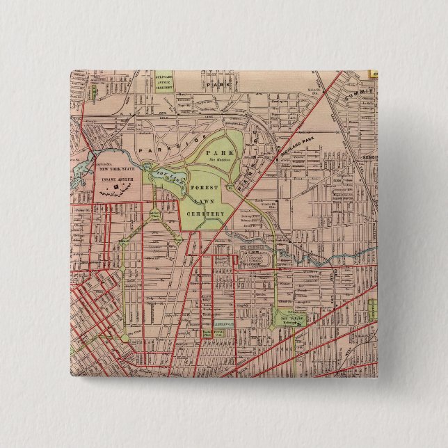 Buffalo, New York 15 Cm Square Badge (Front)