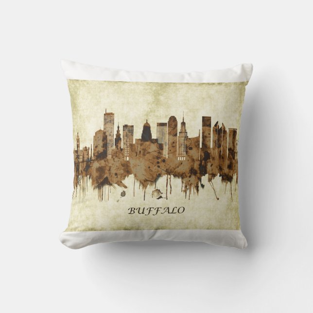 Buffalo New York Cityscape Cushion (Front)