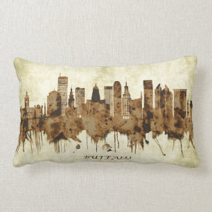 Buffalo New York Cityscape Lumbar Cushion