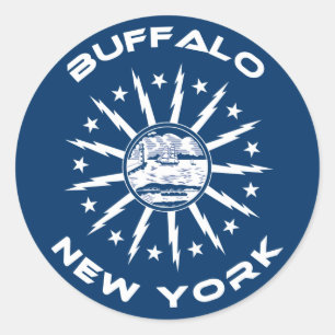 Buffalo New York Classic Round Sticker