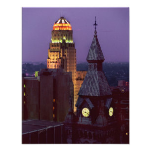 Buffalo, New York County and City Hall Buildings Photo Print