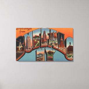 Buffalo, New York - Large Letter Scenes Canvas Print