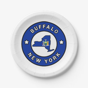 Buffalo New York Paper Plate