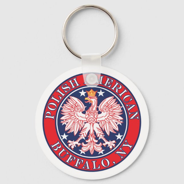Buffalo New York Polish Key Ring (Front)