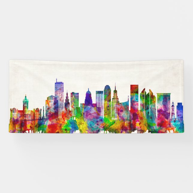Buffalo New York Skyline Banner (Horizontal)
