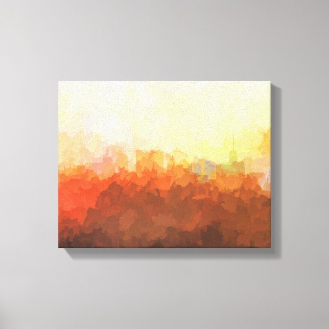 BUFFALO, NEW YORK SKYLINE In the Clouds Canvas Print (Front)