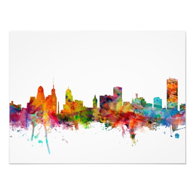 Buffalo New York Skyline Photo Print (Front)