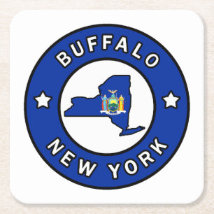Buffalo New York Square Paper Coaster