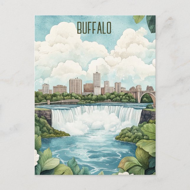 Buffalo New York State Travel Postcard (Front)