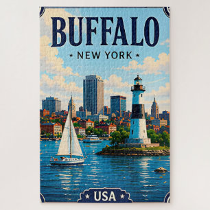 🌊 Buffalo New York Vacation Memory From Lake Jigsaw Puzzle