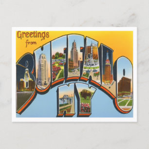 Buffalo, New York Vintage Big Letters Postcard