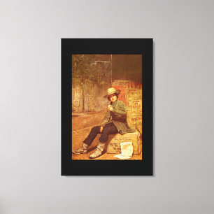 Buffalo Newsboy', Thomas_Art of America Canvas Print