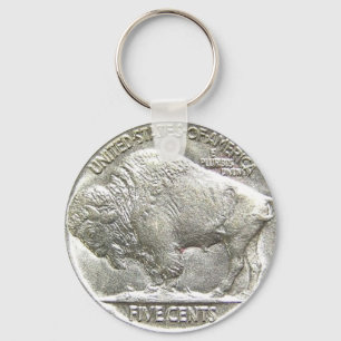BUFFALO NICKEL KEY RING