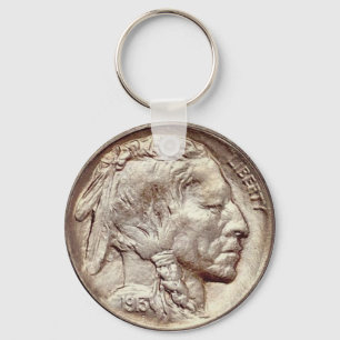 Buffalo Nickle Key Chain. Ring