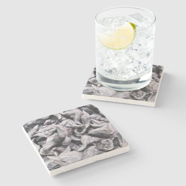 Buffalo Nuts - Water Caltrop Stone Coaster (Side)