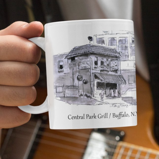 Buffalo NY Central Park Grill Tavern Original Art Coffee Mug (Creator Uploaded)