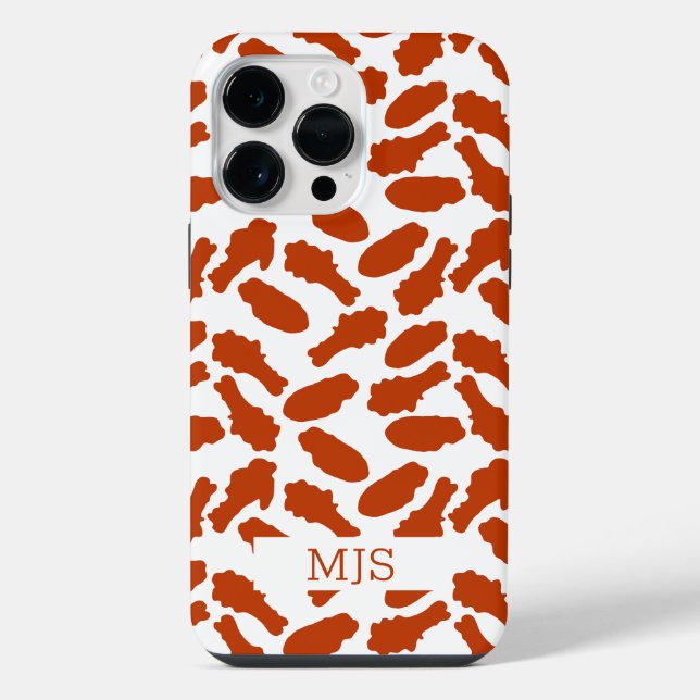 Buffalo NY Chicken Wings Funny Pattern Monogram   iPhone Case (Back)