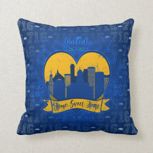 Buffalo, NY Home Sweet Home Pillow