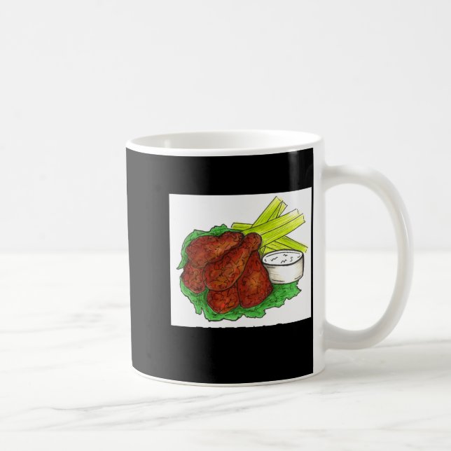 Buffalo Ny New York Hot Bbq Chicken Wings Celery _ Coffee Mug (Right)