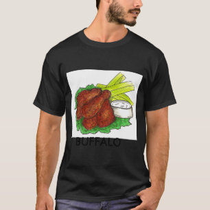 Buffalo Ny New York Hot Bbq Chicken Wings Celery  T-Shirt
