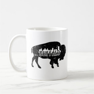 Buffalo NY Skyline Distressed Coffee Mug