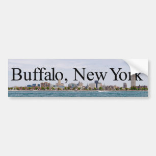 Buffalo NY Skyline with Buffalo in the Sky Sticker