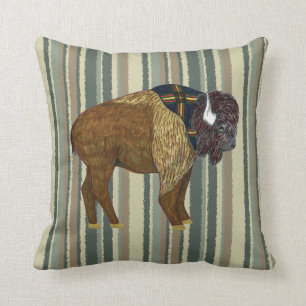 Buffalo on Desert Stripes Cushion
