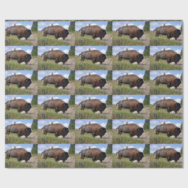 Buffalo on sunny day wrapping paper (Flat)